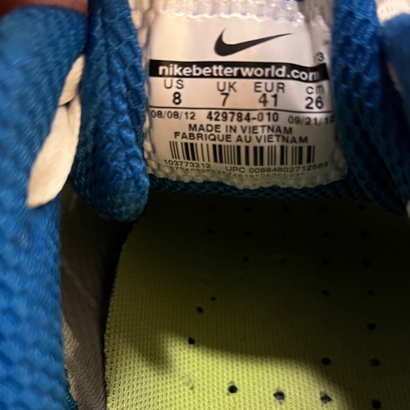 Nike Fly Wire VT3 Lunarlon Gray and Blue Athletic Shoes Sneakers - Picture 2 of 11